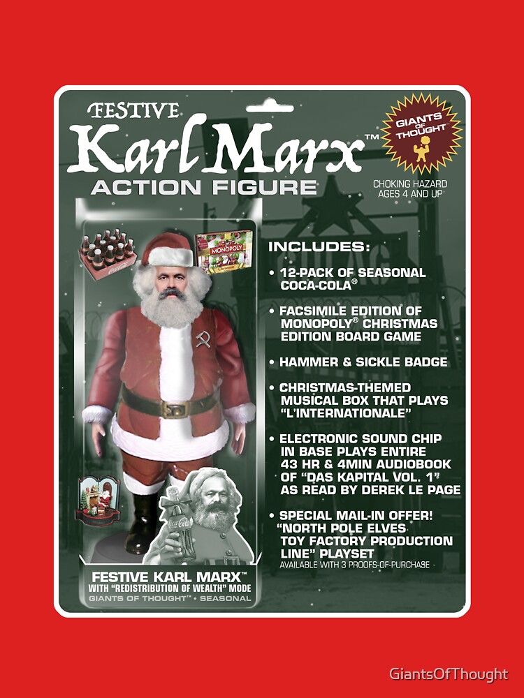 Festive Karl Marx Action Figure Essential T-Shirt for Sale by