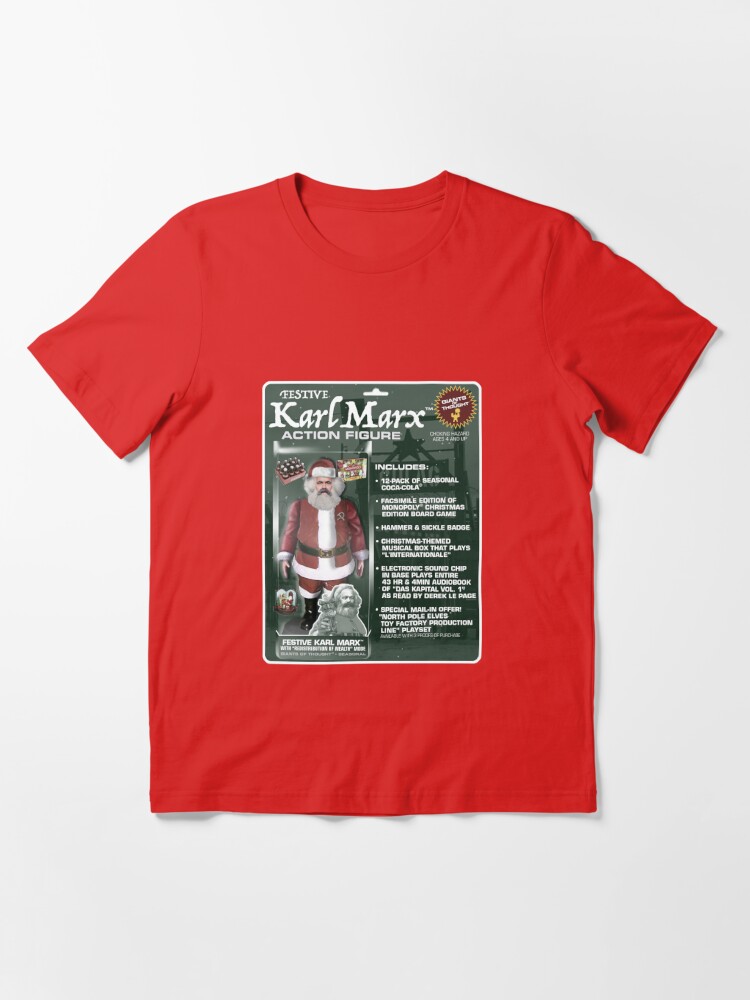 Festive Karl Marx Action Figure Essential T-Shirt for Sale by