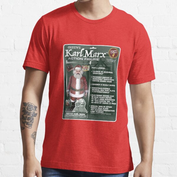 Festive Karl Marx Action Figure Essential T-Shirt for Sale by