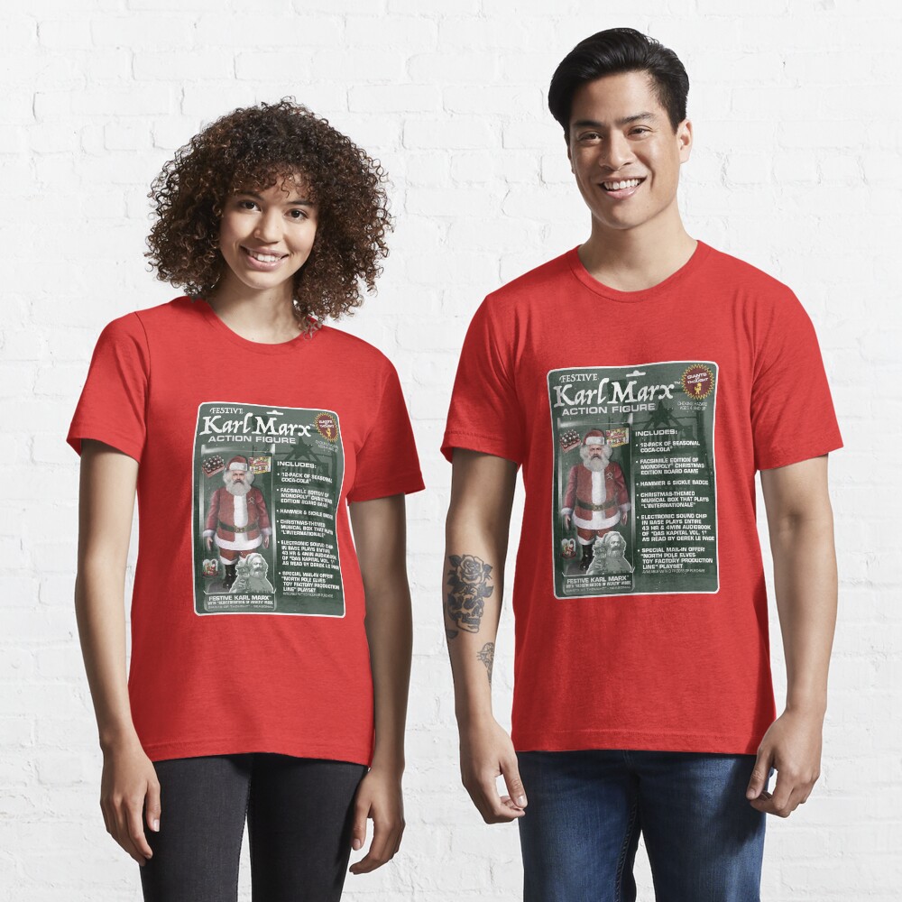 Festive Karl Marx Action Figure Essential T-Shirt for Sale by