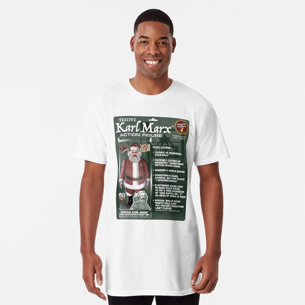 Festive Karl Marx Action Figure Essential T-Shirt for Sale by