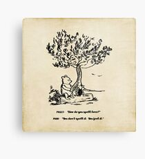 Winnie the Pooh - How do you spell love? Metal Print