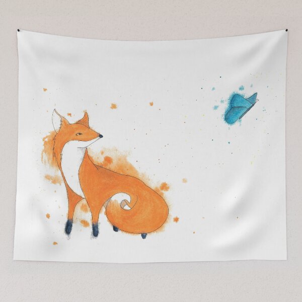 Item preview, Goodbye - Fox and Butterfly designed and sold by Thornesong Design.