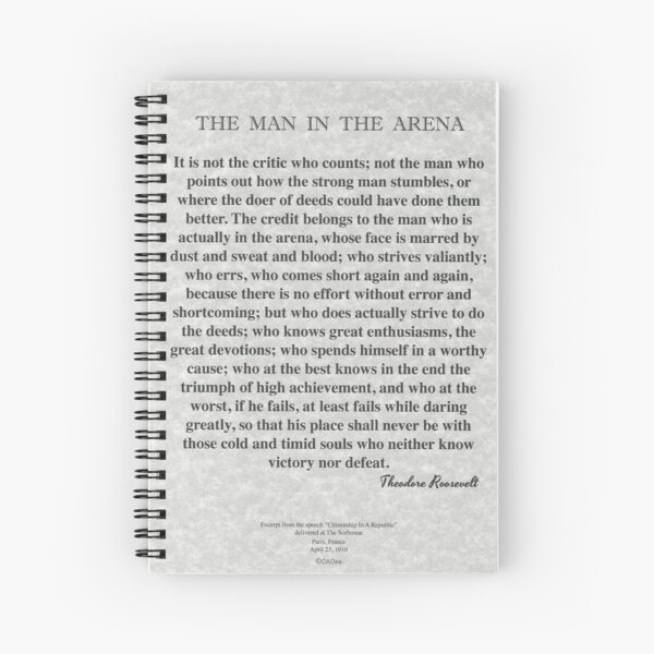 Artikel-Vorschau von Der Mann in der Arena von Theodore Roosevelt, designt und verkauft von Desiderata4u.