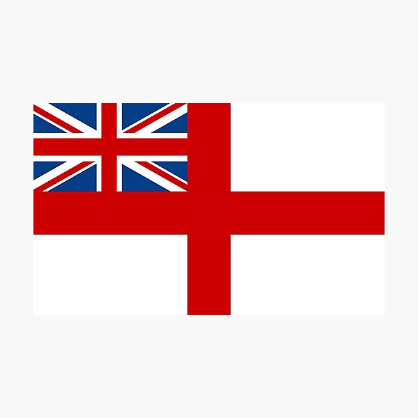 Item preview, ROYAL WHITE ENSIGN - GREAT BRITAIN designed and sold by WOOFANG.