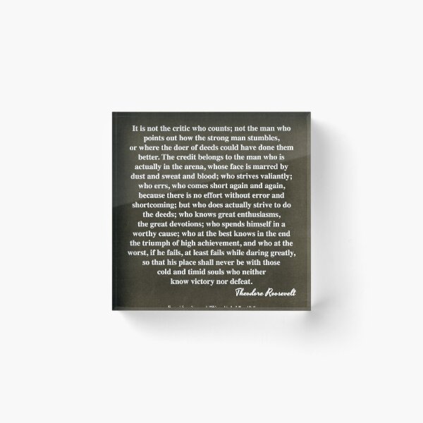 Item preview, The Man In The Arena by Theodore Roosevelt designed and sold by Desiderata4u.