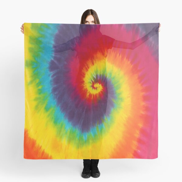 Rainbow Swirl Tie Dye Groovy Scarf