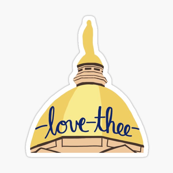 Love Thee Notre Dame Sticker