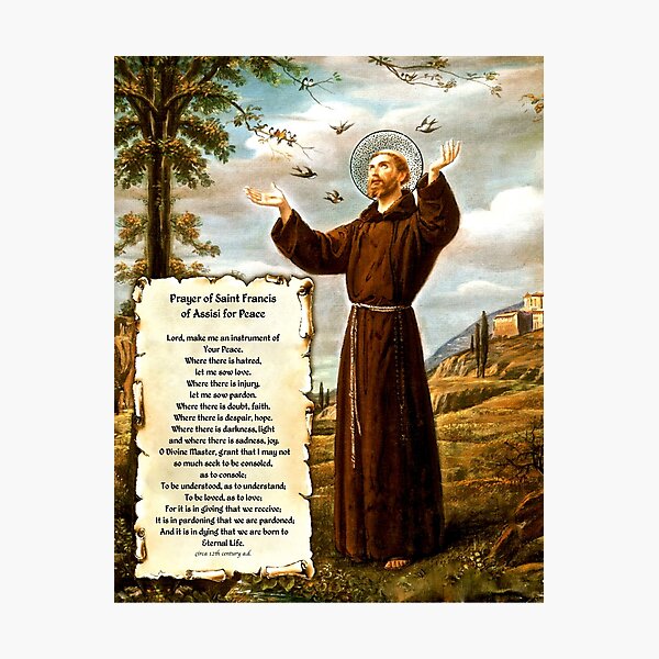 Item preview, St. Francis of Assisi Simple Prayer for Peace designed and sold by Desiderata4u.