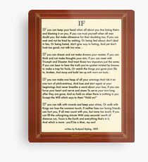 Lámina metálica Si Cita Por Rudyard Kipling