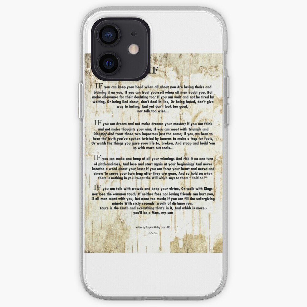 Coque Iphone Si Citation De Rudyard Kipling Par Desiderata4u Redbubble