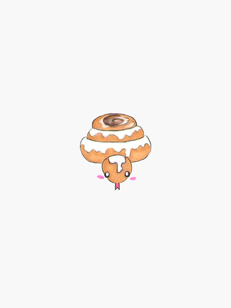 Cinnamon Bun / Cinnamon Roll with Icing Sticker