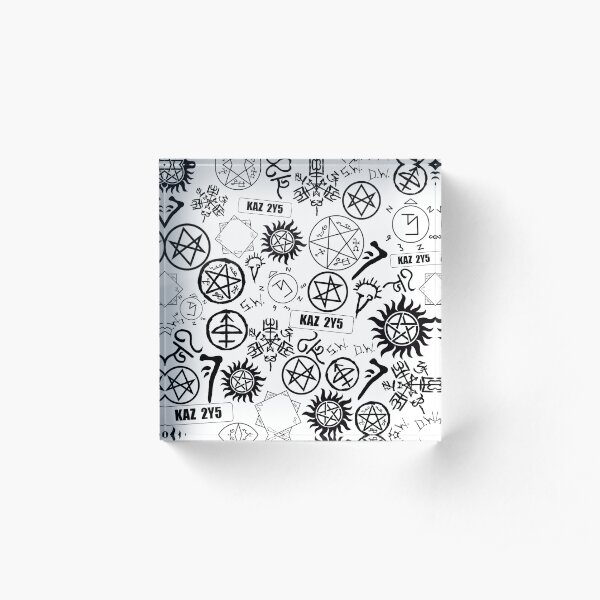 Supernatural Symbols Acrylic Block