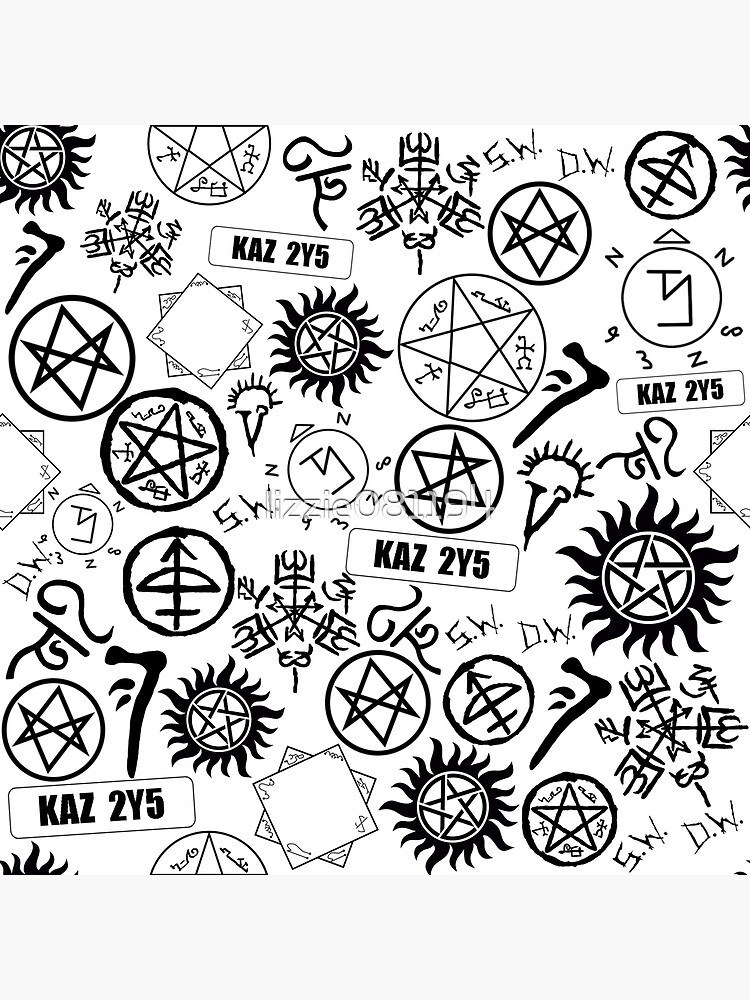 "Supernatural Symbols" Canvas Print for Sale by lizzie081194 Redbubble