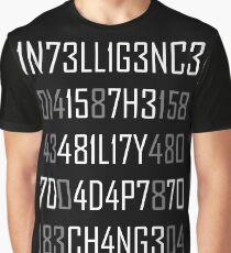 Adapt or Die Encoded Reversed Graphic T-Shirt