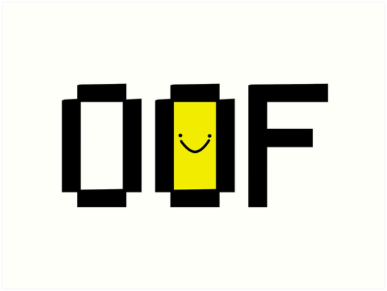 Oof Roblox Art Print By Tiodusk Redbubble - oof sticker roblox oof png image with transparent