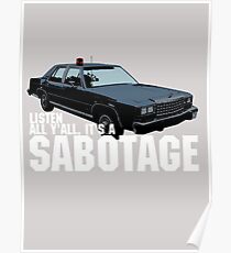 Póster Sabotaje Beastie Boys Car Tshirt