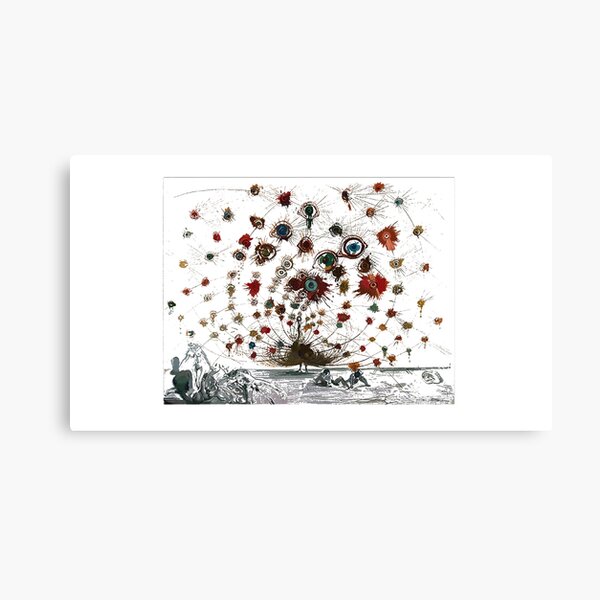 #painting #illustration #vector #design #art #abstract #decoration #flower #element #pattern #nature #horizontal #retrostyle #SalvadorDali Canvas Print