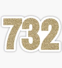 732 Gold Glitter Sticker