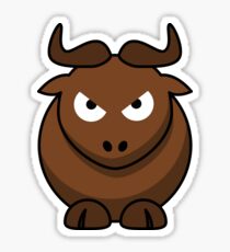 Cute Cartoon Gnu Sticker