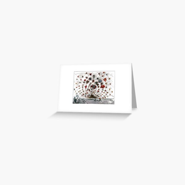 #painting #illustration #vector #design #art #abstract #decoration #flower #element #pattern #nature #horizontal #retrostyle #SalvadorDali Greeting Card