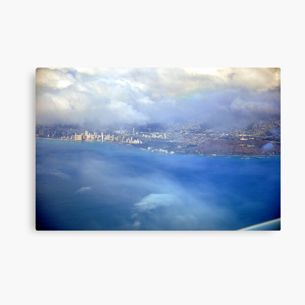 Bird view over Waikiki Canvas Print