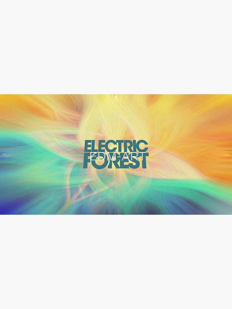 "Electric forest abstract sticker" Sticker by EDMART Redbubble