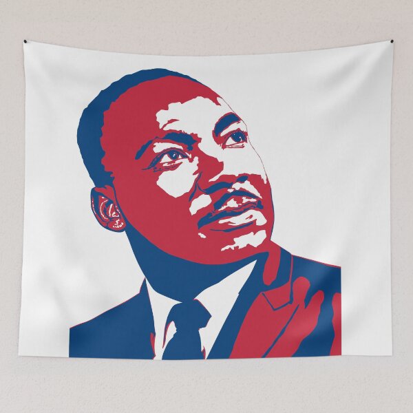 Artikelvorschau, Martin Luther King, MLK in Color Printing in Patriot, Portrait Print colors Art entworfen und verkauft von Marcin Adrian.