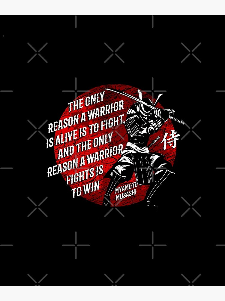 Carte De Vœux Citation Du Guerrier Samourai De Miyamoto Musashi Par Mdam Redbubble