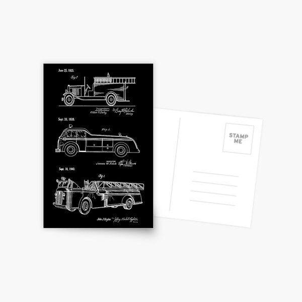 Vintage Fire Trucks Patent Art Photographic Print for Sale by MadebyDesign