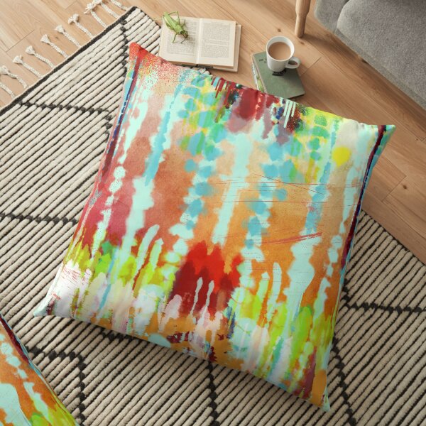 Shibori Street Art Floor Pillow