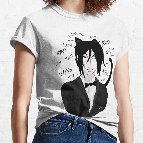 Bassy Cat - Art de fan de Butler noir T-shirt classique