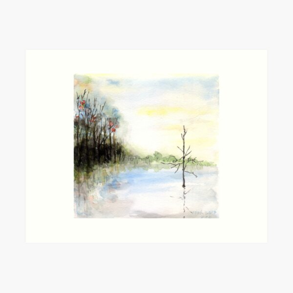One Tree Lake Art Print