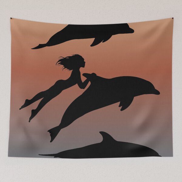 Item preview, Dolphin Rider Ocean Guardian designed and sold by NicGrayGraphic.
