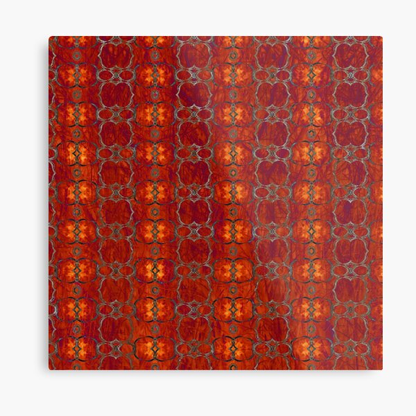 African Horn Stripe Bold Colors Metal Print