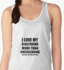 Cheerleading Boyfriend Funny Valentine Gift Idea For My Bf Lover From Girlfriend Women's Tank Top