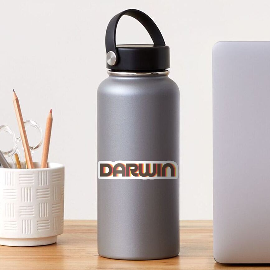 Darwin Retro Sticker
