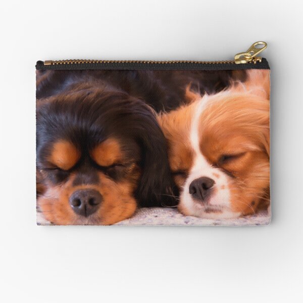 Sleeping Buddies Cavalier King Charles Spaniels Zipper Pouch