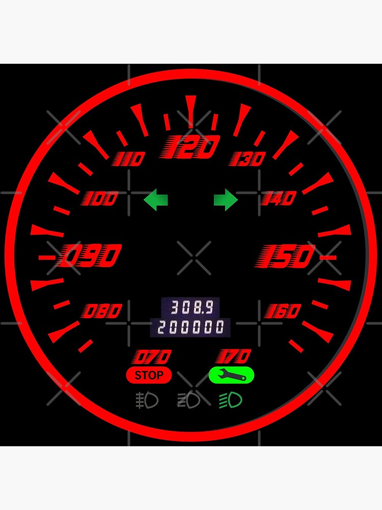 "Speedometer Sports car wall clock" Clock for Sale by Space95tees