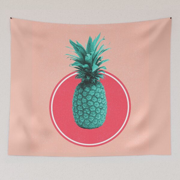 Item preview, Pineapple Print - Tropical Decor - Botanical Print - Pineapple Wall Art - Blue, Pink - Minimal designed and sold by Studio Grafiikka.