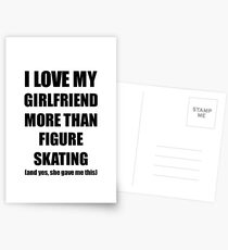 Figure Skating Boyfriend Funny Valentine Gift Idea For My Bf Lover From Girlfriend Postkarten