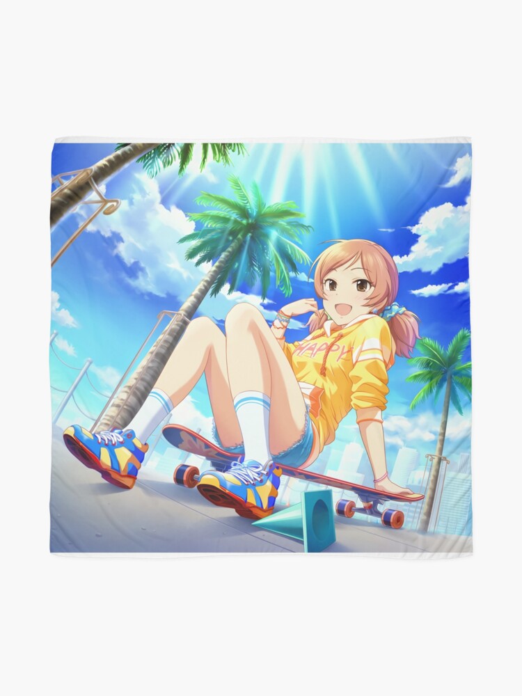 Anime Girl Skateboard The Idolm Aster Ibuki Komatsu Scarf By Anime Girl Skateboard The Idolm Aster Ibuki Komatsu Scarf By