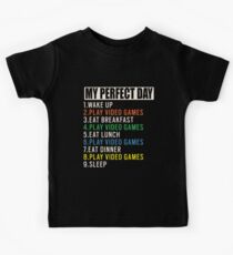 My Perfect Day Video Games T-shirt Funny Cool Gamer Gift Kids T-Shirt
