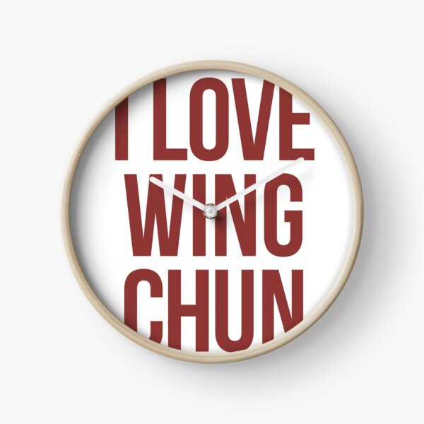 Wing Chun Love (note dark pink) 2018 Clock
