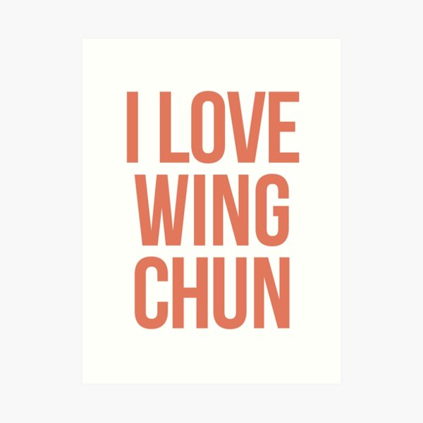 Wing Chun Love (note cream) 2018 Art Print