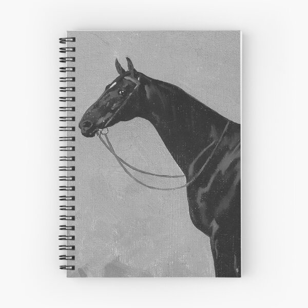 Item preview, Caballo de pura sangre ensillado negro en establo designed and sold by Epic Splash Creations.