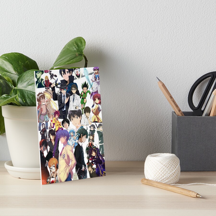 Anime Poster Collage 1 Art Board Print By Chimmy Redbubble