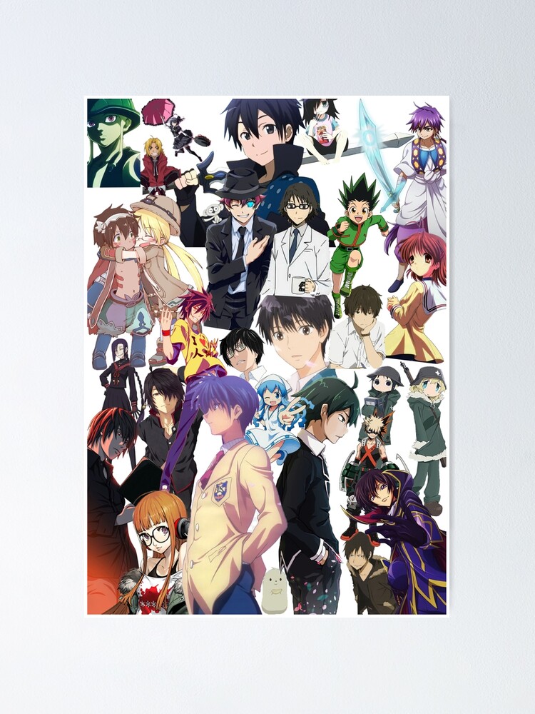 Anime Poster Collage 1 Poster By Chimmy Redbubble Anime Poster Collage 1 Poster By Chimmy Redbubble