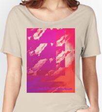 Fuchsia Abstract Relaxed Fit T-Shirt