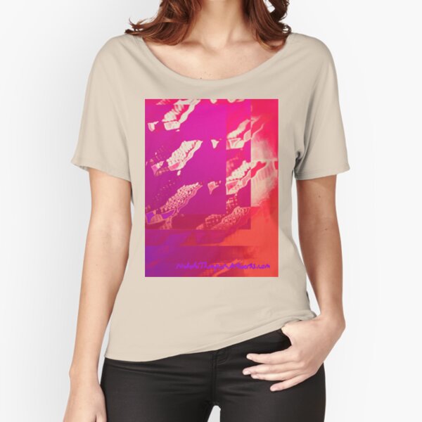 Fuchsia Abstract Relaxed Fit T-Shirt